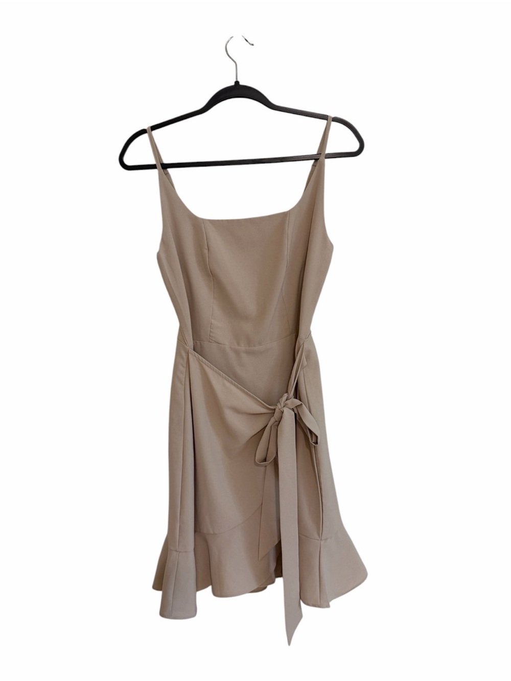 Sleeveless Taupe Tie-Waist Dress Size Small